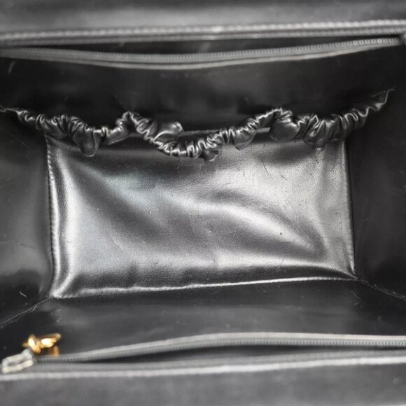 CHANEL CC Logo 2Way Vanity Shoulder Hand Bag Caviar Skin Leather BK GHW - Picture 8 of 14